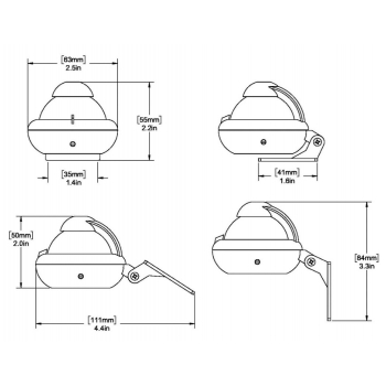 Kompas RITCHIE SPORT szary/niebieska tarcza